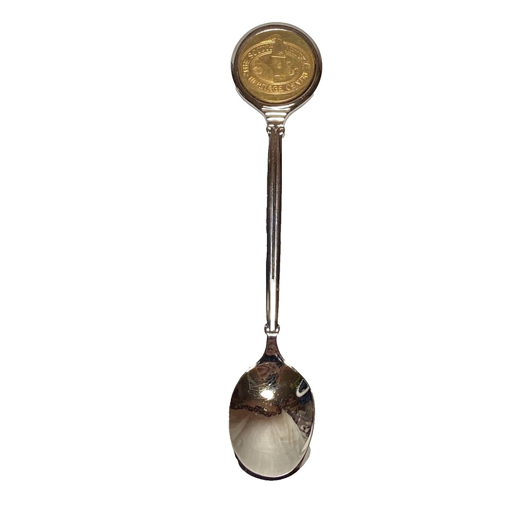 The Scotch Whiskey Heritage Centre Souvenir Spoon 4.5" Brass Insert Collectible